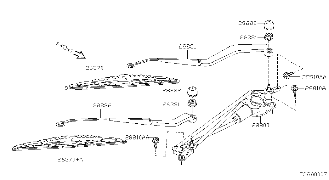 NISSAN 288902F000 - Stikla tīrītāja slotiņa adetalas.lv