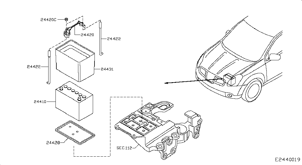 NISSAN 244101VA0A - Startera akumulatoru baterija adetalas.lv