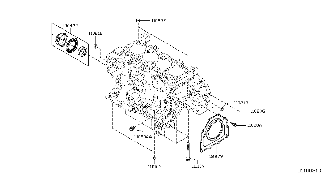 NISSAN 12279-00Q0F - Vārpstas blīvgredzens, Kloķvārpsta adetalas.lv