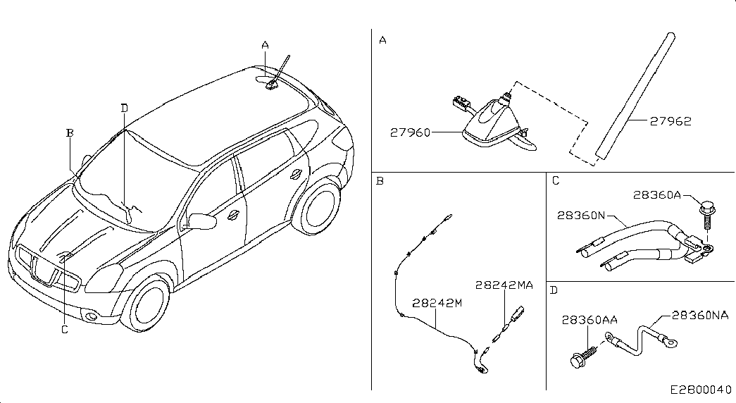 NISSAN 28215EY00A - Antena adetalas.lv