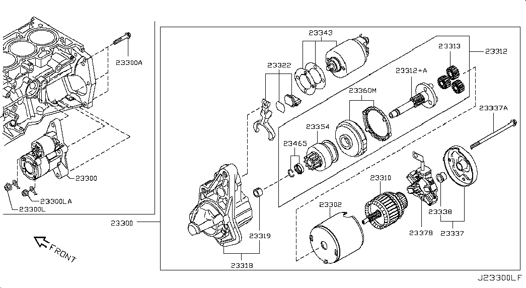 Infiniti 23300-BC20A - Starteris adetalas.lv