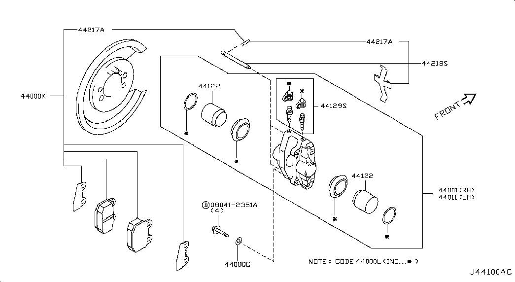 Subaru D40F0CD026 - Bremžu uzliku kompl., Disku bremzes adetalas.lv