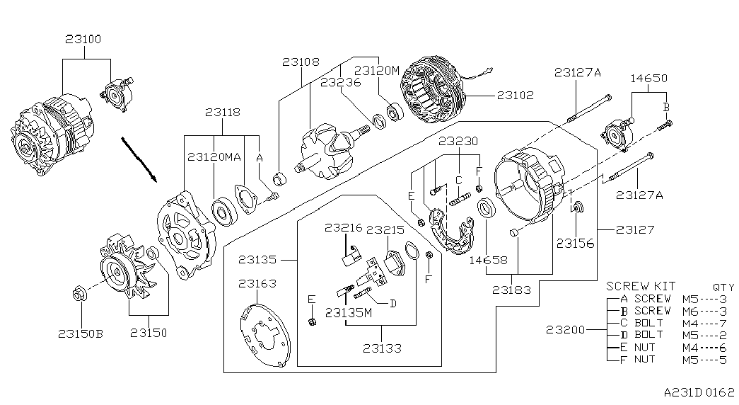 NISSAN 23100-0M901 - Ģenerators adetalas.lv