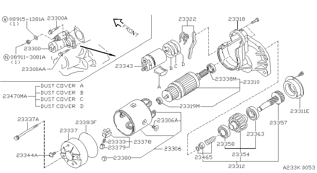 NISSAN 23312 11M00 - Zobrats, Starteris adetalas.lv