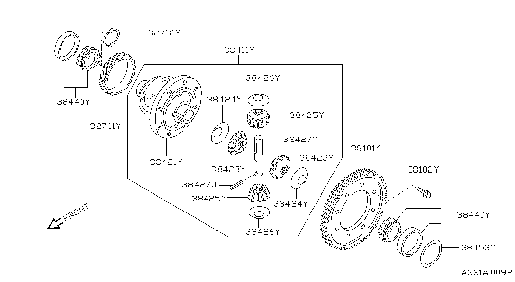 NISSAN 40210A0100 - Riteņa rumbas gultņa komplekts adetalas.lv