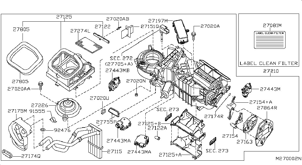 NISSAN 27274-EA000 - Filtrs, Salona telpas gaiss adetalas.lv