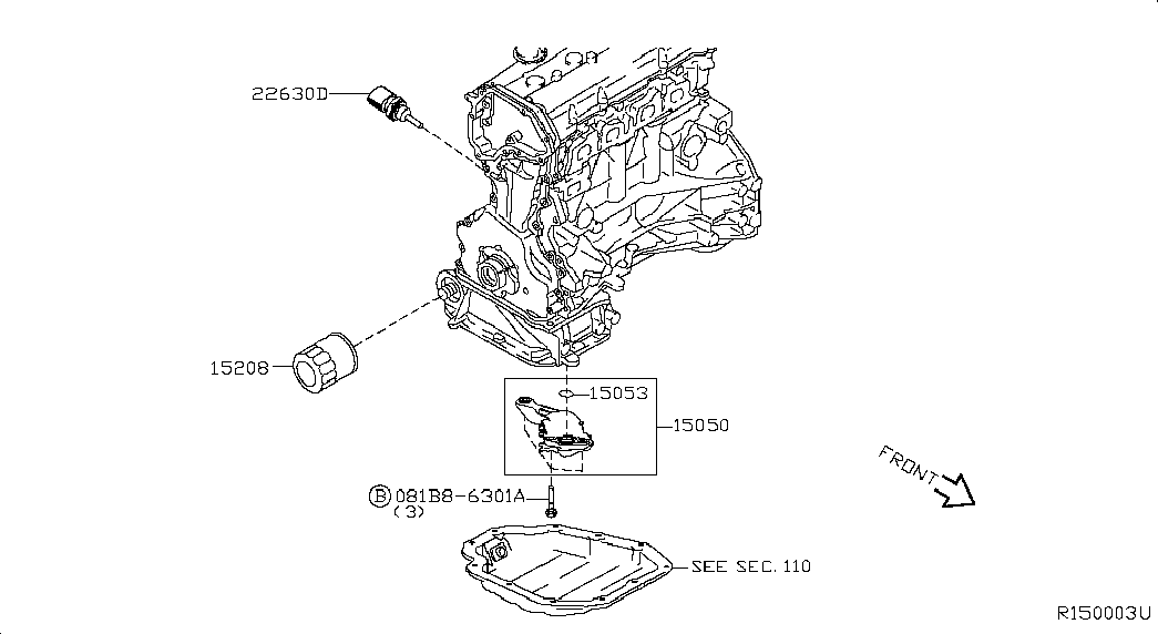 NISSAN 15208-65F0E - Eļļas filtrs adetalas.lv