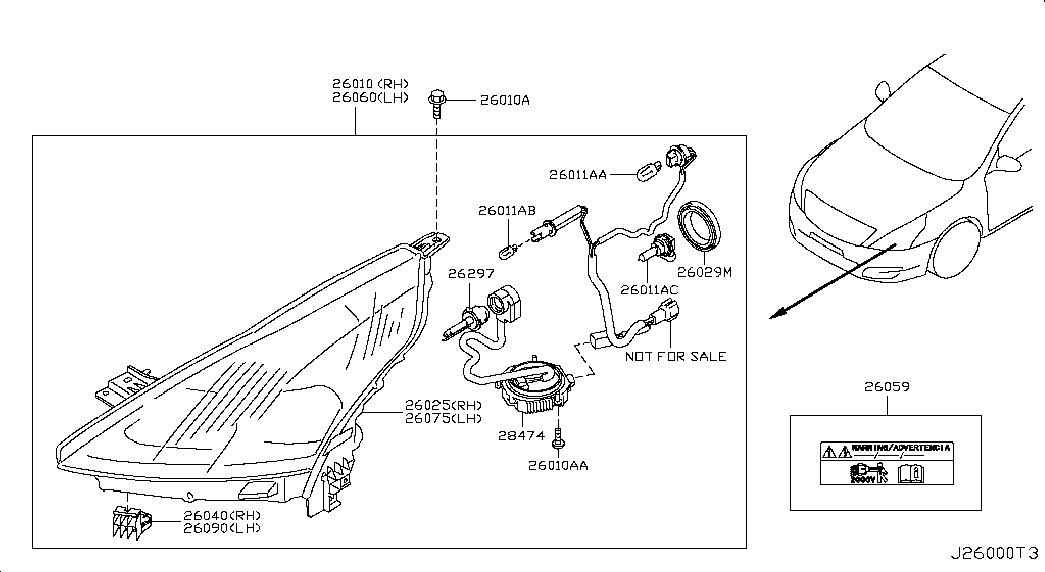 NISSAN 28474-8991B - Palaišanas iekārta, Gāzizlādes spuldze adetalas.lv