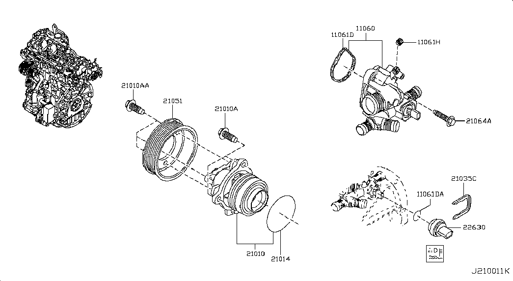 NISSAN 21010-00Q0C - Ūdenssūknis adetalas.lv