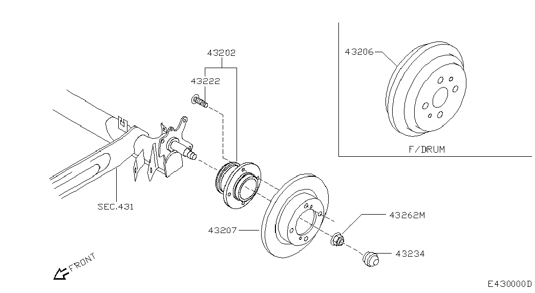 NISSAN 43200-BM400 - Riteņa rumbas gultņa komplekts adetalas.lv