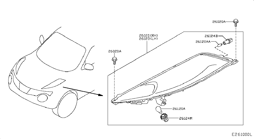 NISSAN 26261-8990E - Kvēlspuldze, Miglas lukturis adetalas.lv