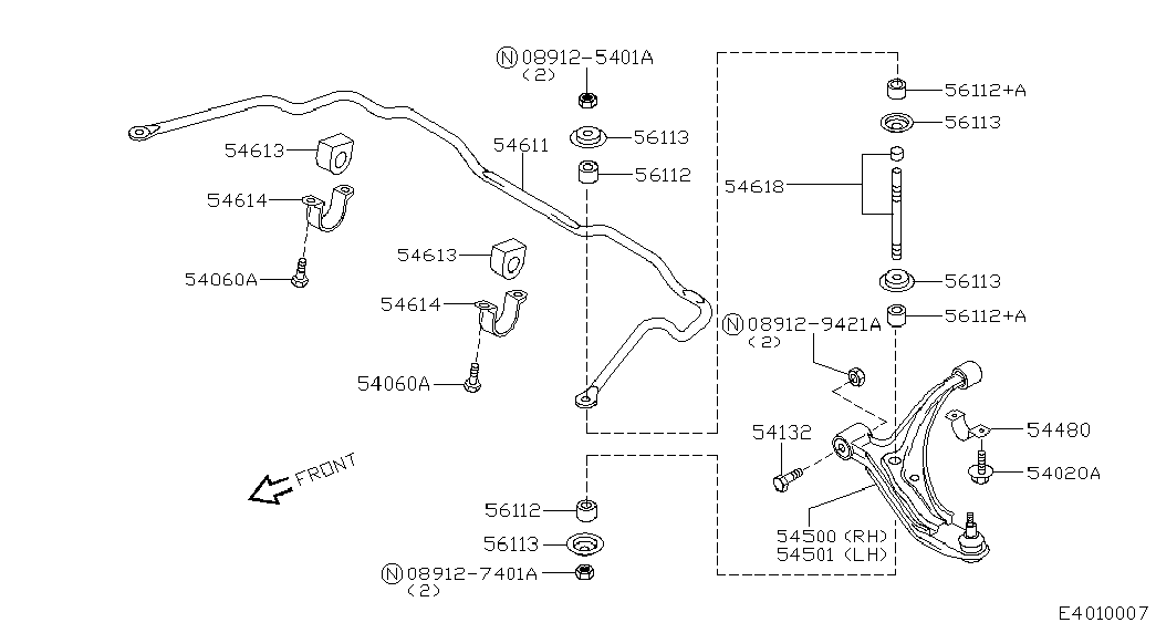 NISSAN 54613-4F100 - Bukse, Stabilizators adetalas.lv