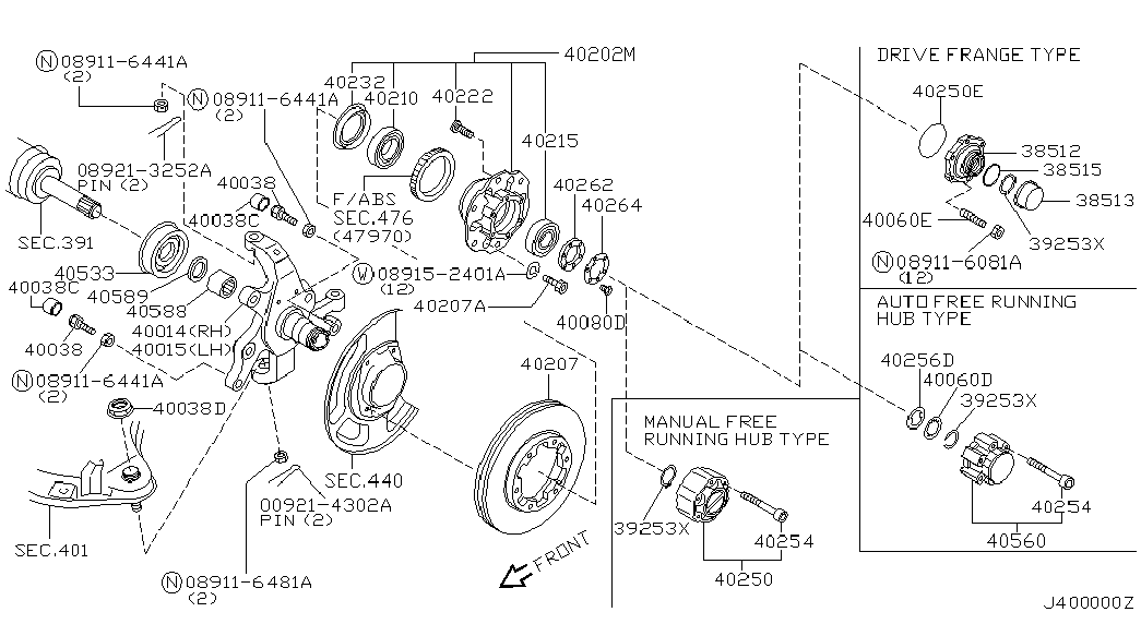 NISSAN 40215-2S600 - Riteņa rumbas gultņa komplekts adetalas.lv