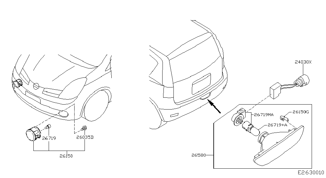 NISSAN 265809U00A - Aizm. miglas lukturi adetalas.lv