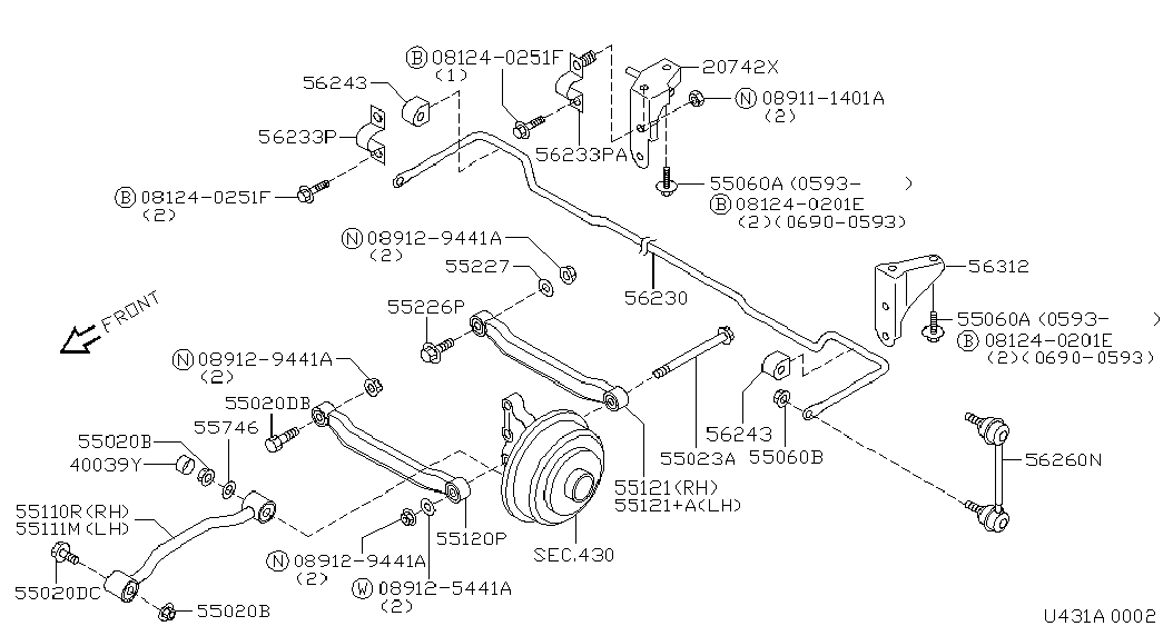 Infiniti 5626186J25 - Stiepnis / Atsaite, Stabilizators adetalas.lv