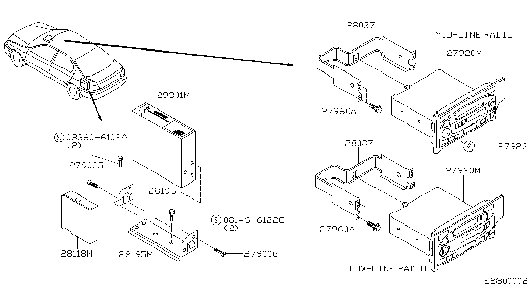 NISSAN 28113 9F610 - Kompaktdisku-radio aparāts adetalas.lv