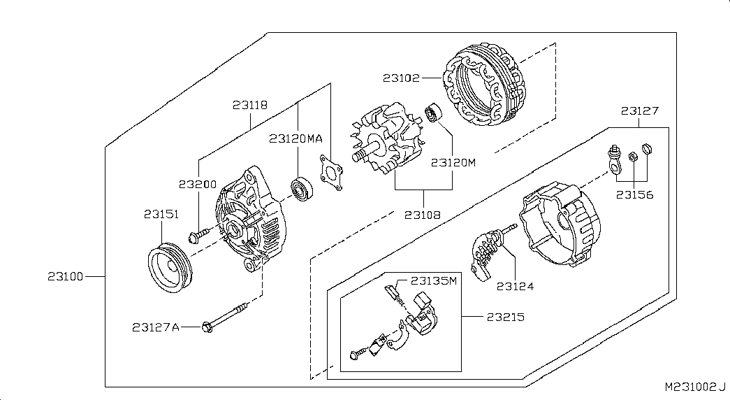 NISSAN 23100-EB31A - Ģenerators adetalas.lv