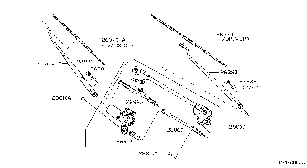 NISSAN 28890EB400 - Stikla tīrītāja slotiņa adetalas.lv