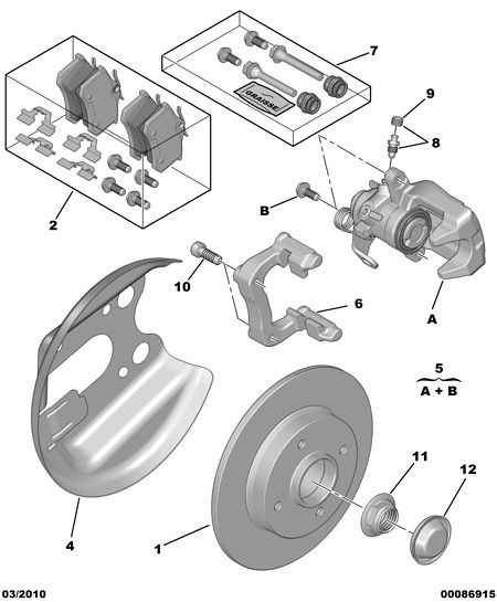 FIAT 4254 28 - BRAKE PAD KIT REAR adetalas.lv