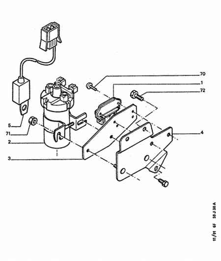 PEUGEOT 5945.51 - Komutators, Aizdedzes sistēma adetalas.lv