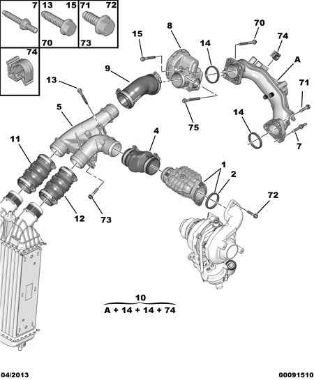 CITROËN/PEUGEOT 98 012 806 80 - Pūtes sistēmas gaisa caurule adetalas.lv