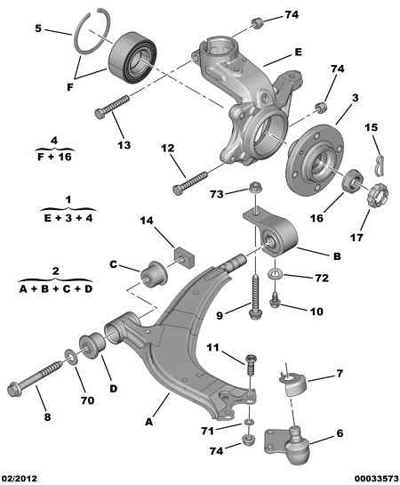 CITROËN/PEUGEOT 3640.43 - Balst / Virzošais šarnīrs adetalas.lv