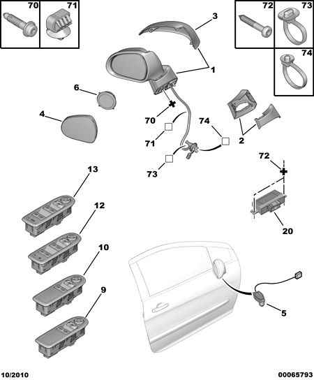 PEUGEOT 8152 F1 - Ārējais atpakaļskata spogulis adetalas.lv