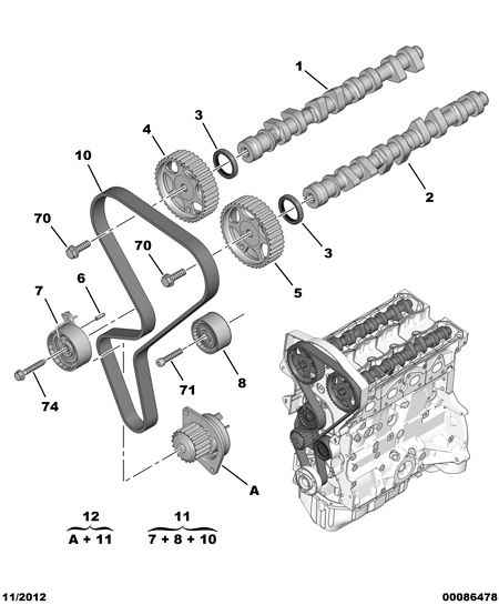 PEUGEOT 0829.C8 - Spriegotājrullītis, Gāzu sadales mehānisma piedziņas siksna adetalas.lv