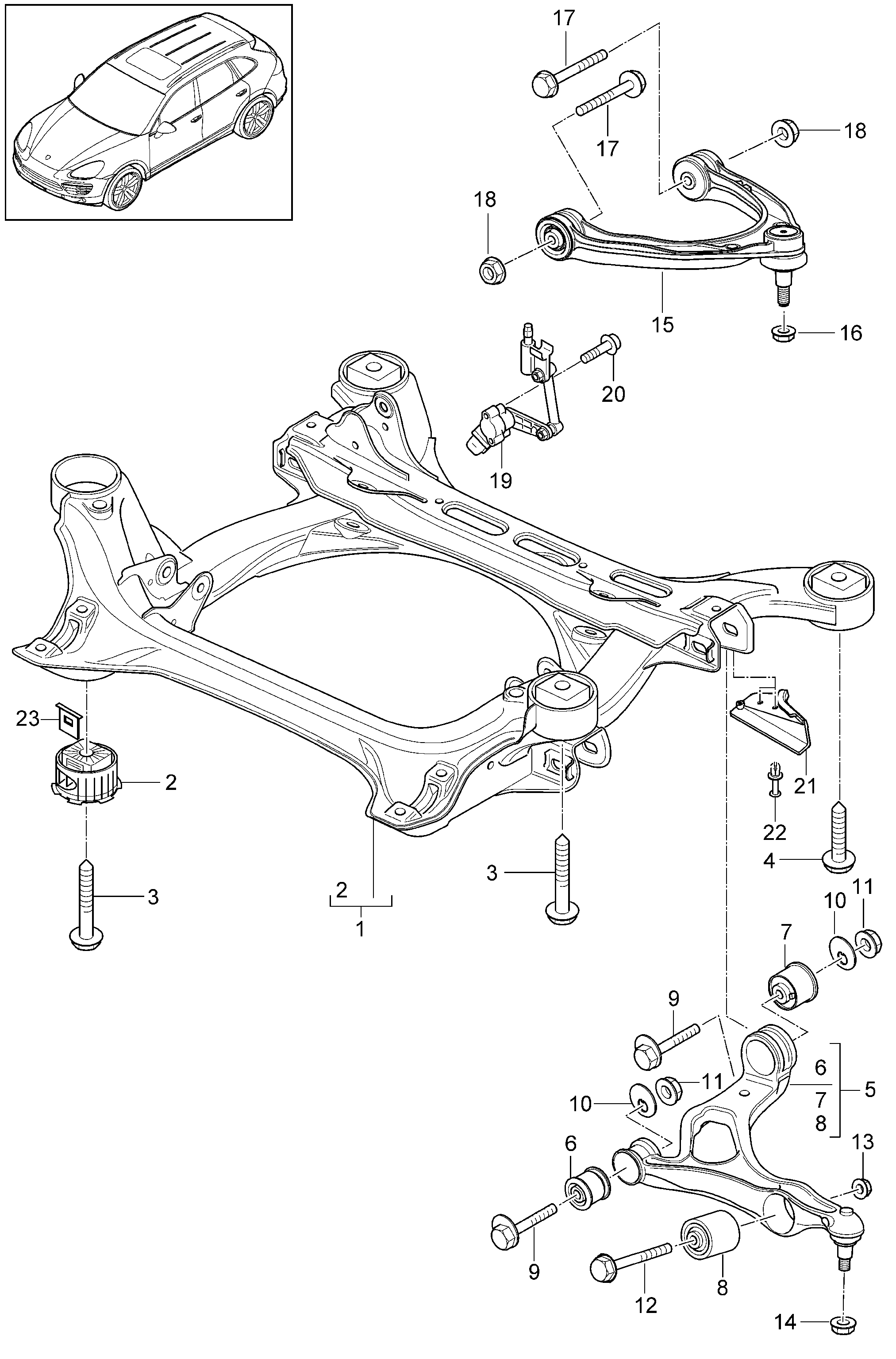 Porsche 958 341 053 00 - Neatkarīgās balstiekārtas svira, Riteņa piekare adetalas.lv