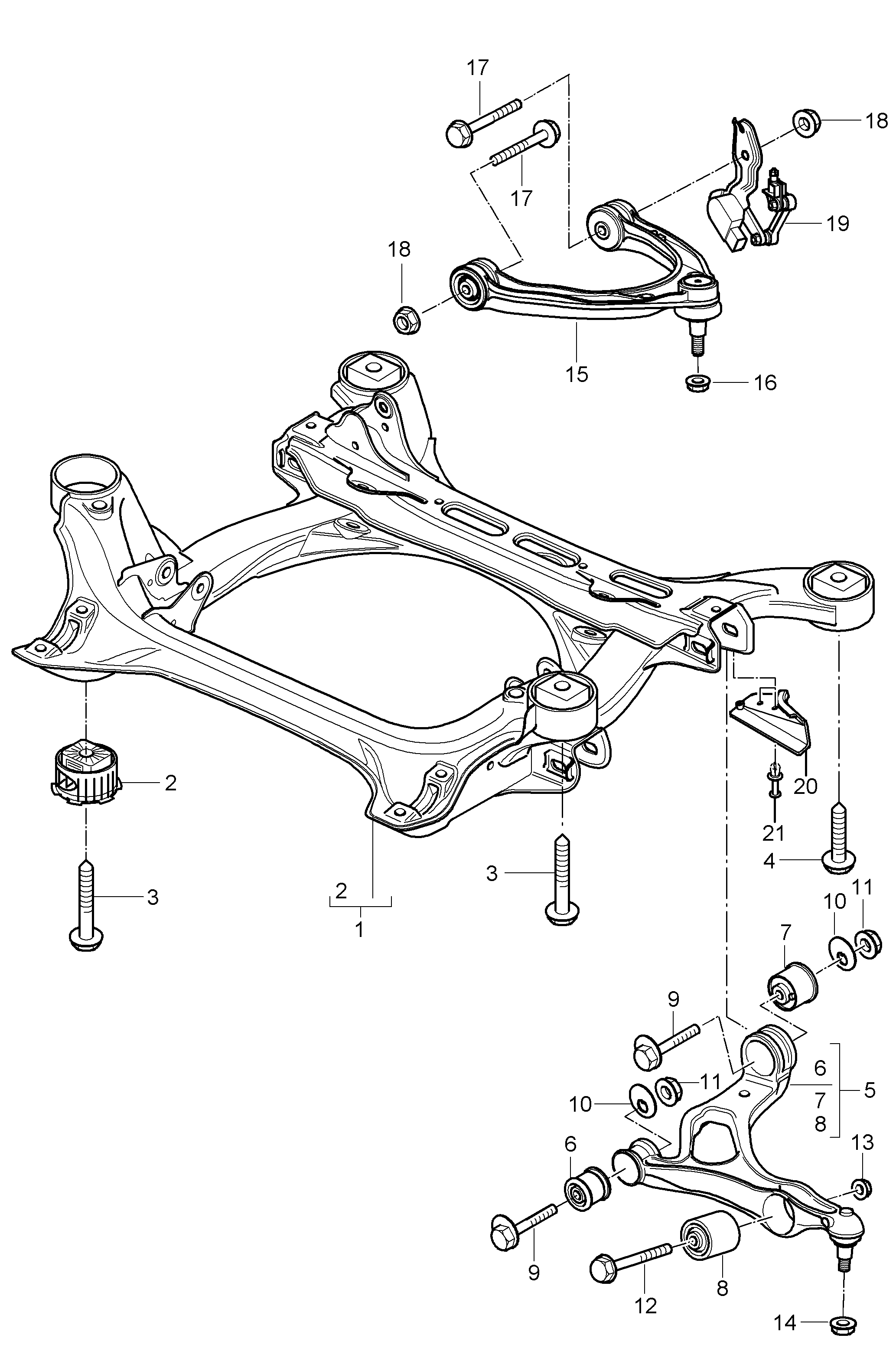 VW 95534102702 - Neatkarīgās balstiekārtas svira, Riteņa piekare adetalas.lv