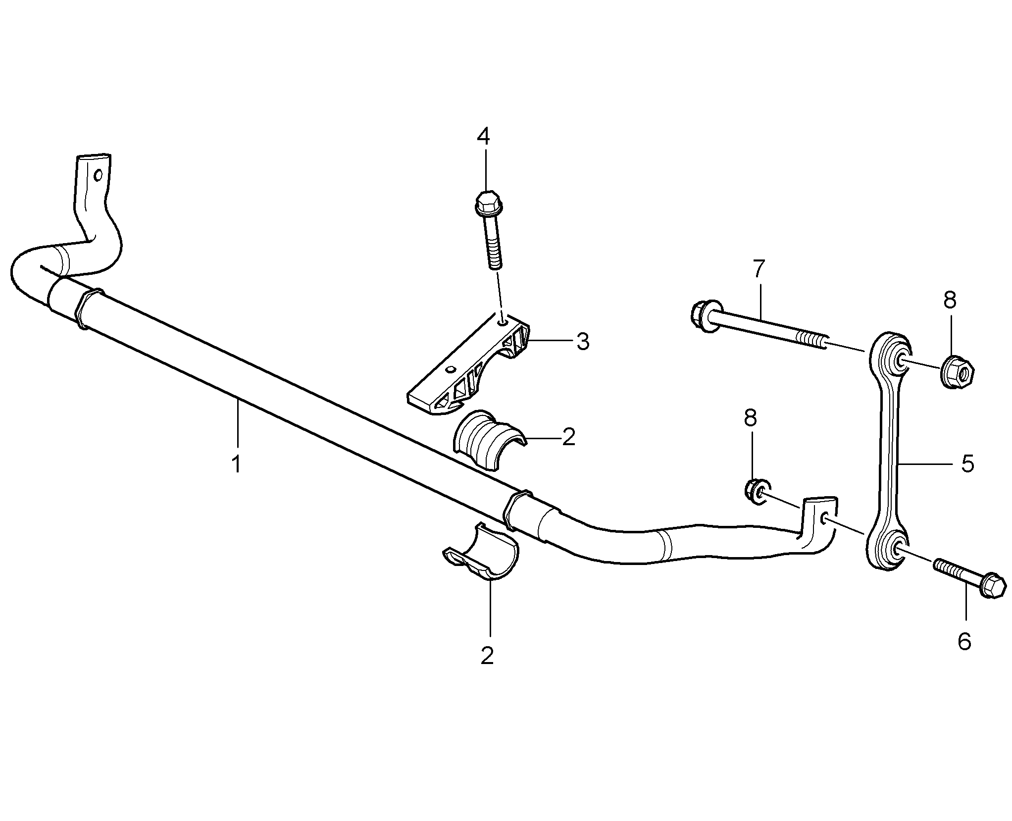 VW 95534306900 - Stiepnis / Atsaite, Stabilizators adetalas.lv