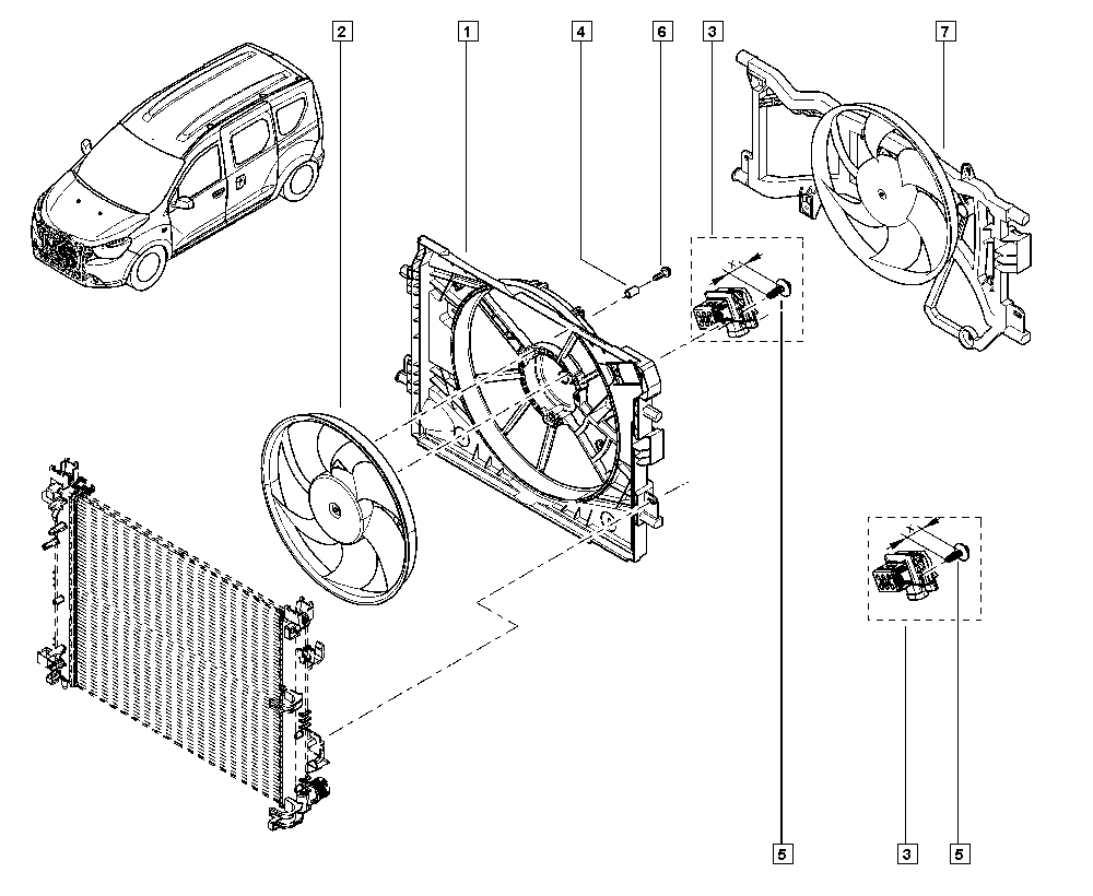 DACIA 214814116R - Ventilators, Motora dzesēšanas sistēma adetalas.lv