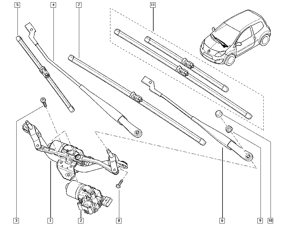 RENAULT 288907261R - Stikla tīrītāja slotiņa adetalas.lv