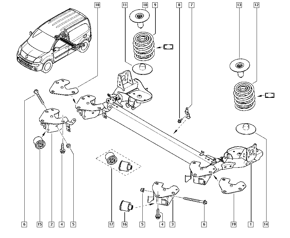 DACIA 82 00 455 882 - Gājiena ierobežotājs, Atsperojums adetalas.lv