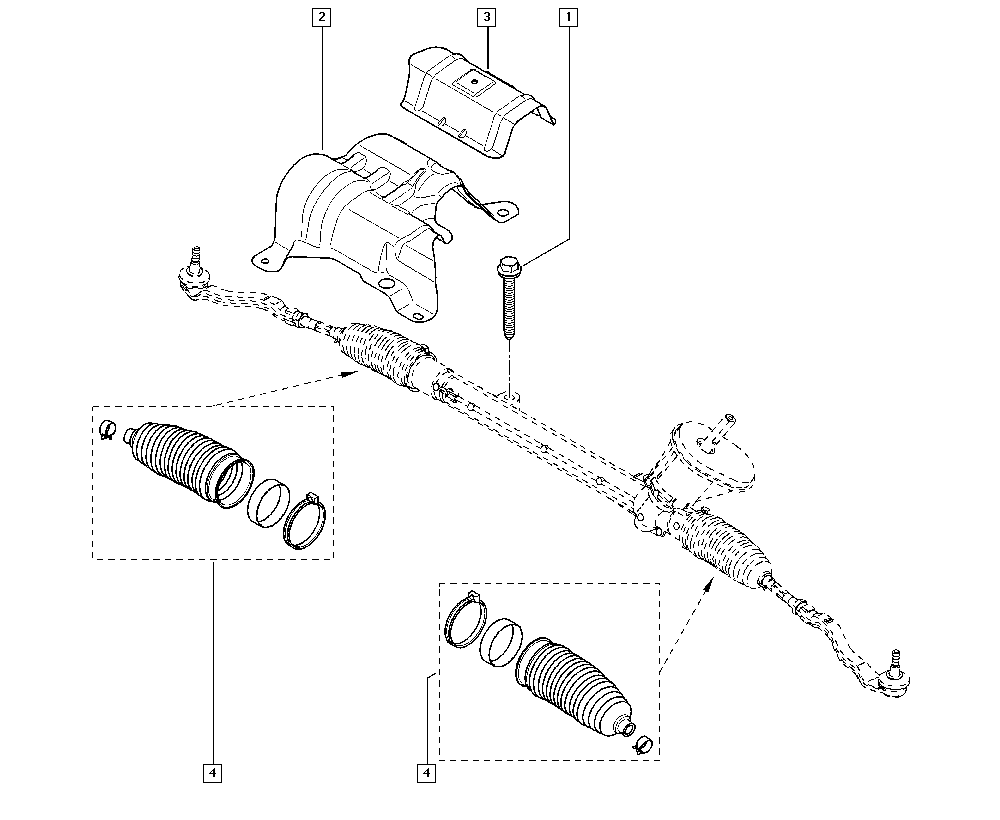 RENAULT 7701478400 - Putekļusargu komplekts, Stūres iekārta adetalas.lv