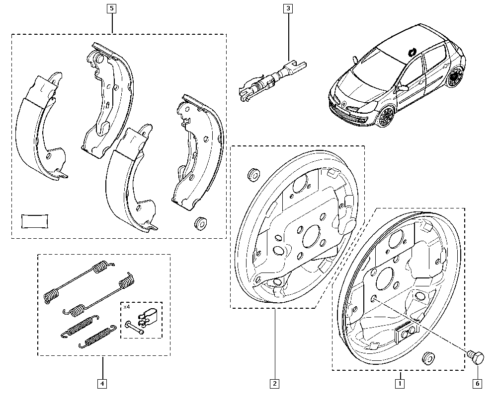 RENAULT 7701208357 - Bremžu loku komplekts adetalas.lv