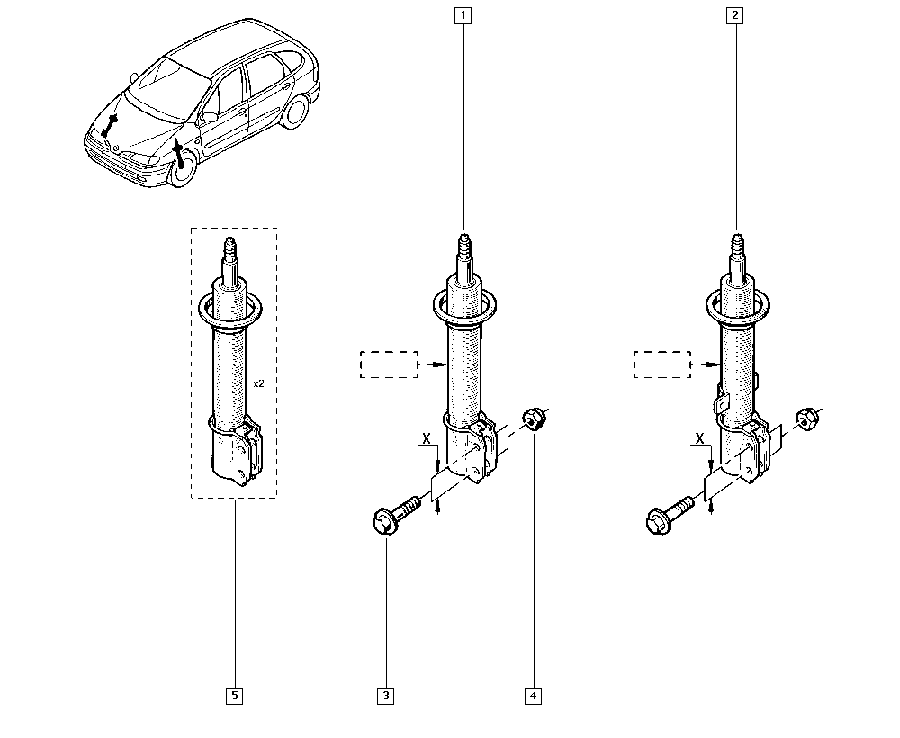 RENAULT 543024308R - Amortizators adetalas.lv