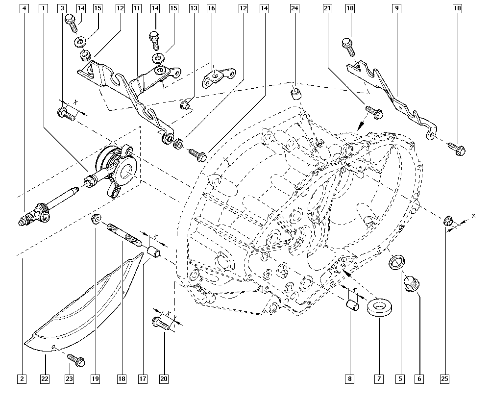 RENAULT 82 01 290 863 - Centrālais izslēdzējmehānisms, Sajūgs adetalas.lv