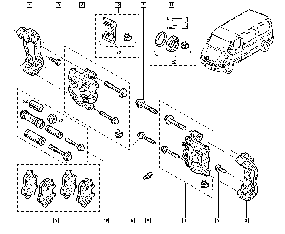 RENAULT TRUCKS 77 01 207 339 - Bremžu uzliku kompl., Disku bremzes adetalas.lv