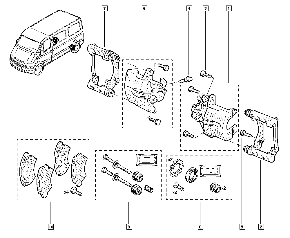 Chevrolet 7701206763 - BRAKE PAD RR   M2 adetalas.lv