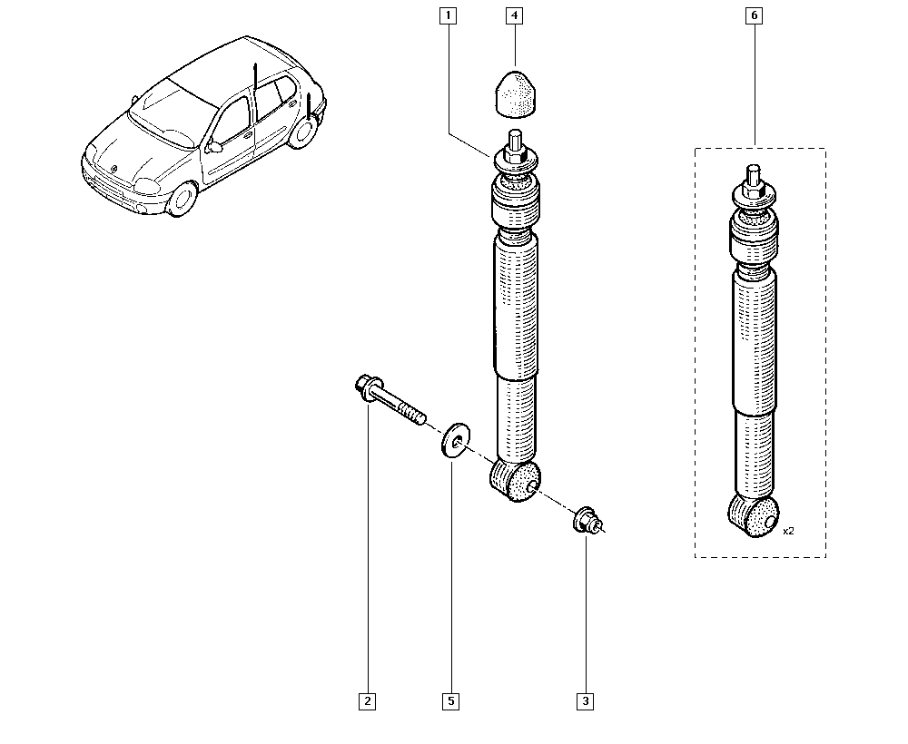 RENAULT 56 21 075 19R - Amortizators adetalas.lv