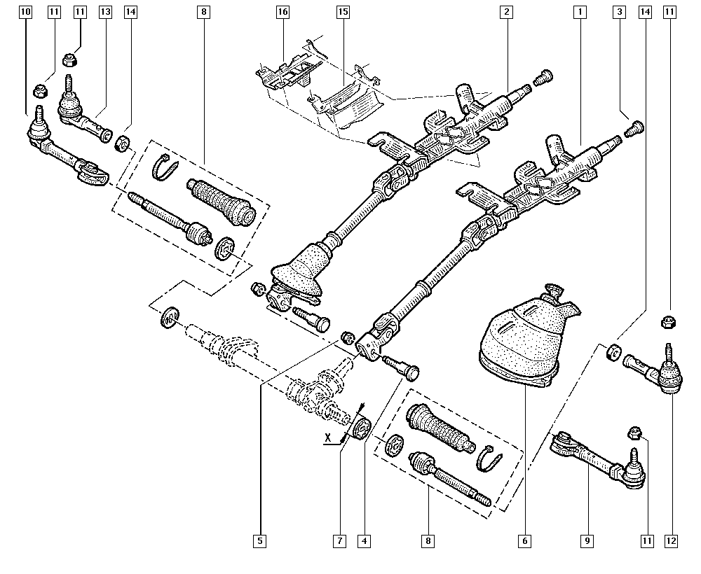 NISSAN 7701 474 642 - Stūres šķērsstiepņa uzgalis adetalas.lv