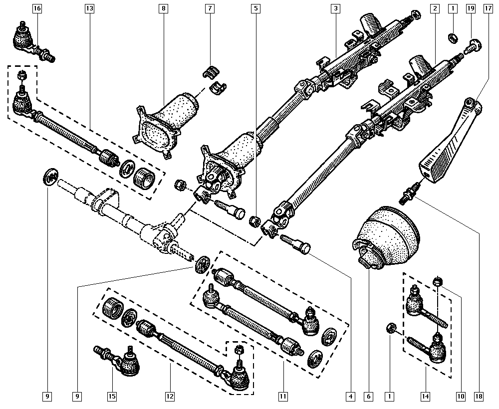 RENAULT 77 01 467 237* - Stūres šķērsstiepnis adetalas.lv