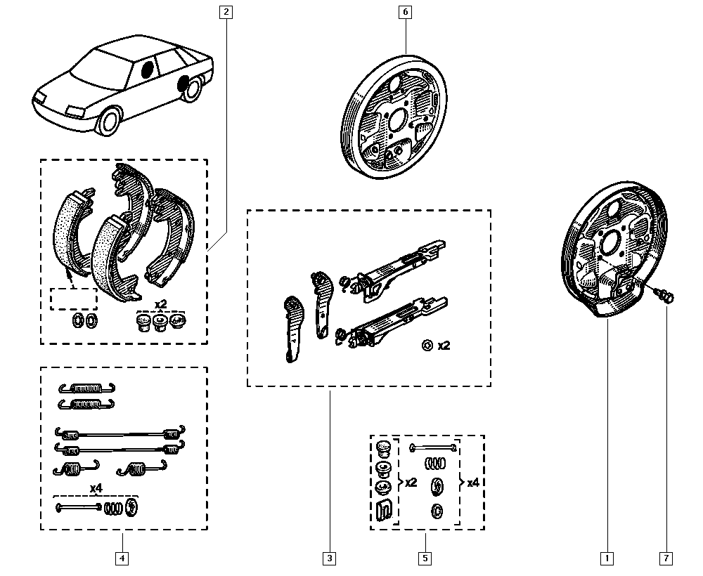 RENAULT 7701349780 - Bremžu loku komplekts adetalas.lv