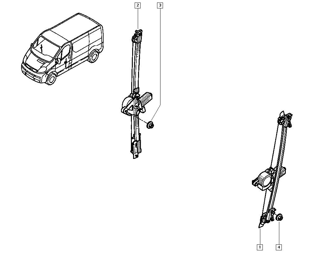 RENAULT 77 00 311 821 - Stikla pacelšanas mehānisms adetalas.lv