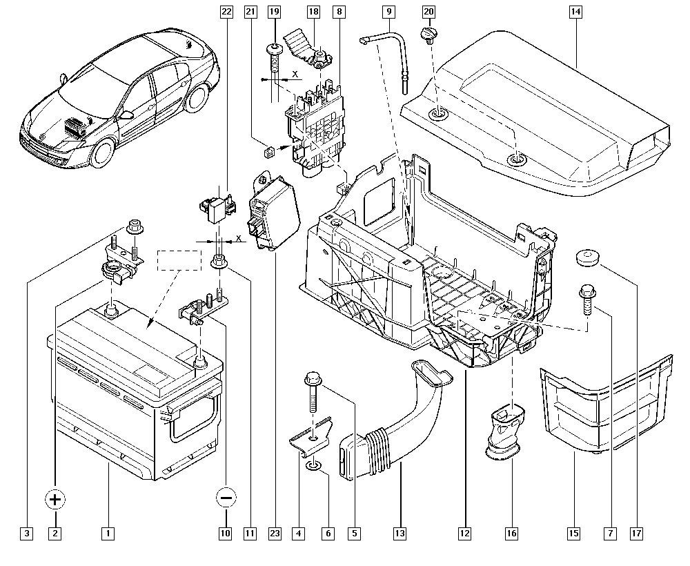 RENAULT 7711423177 - Startera akumulatoru baterija adetalas.lv