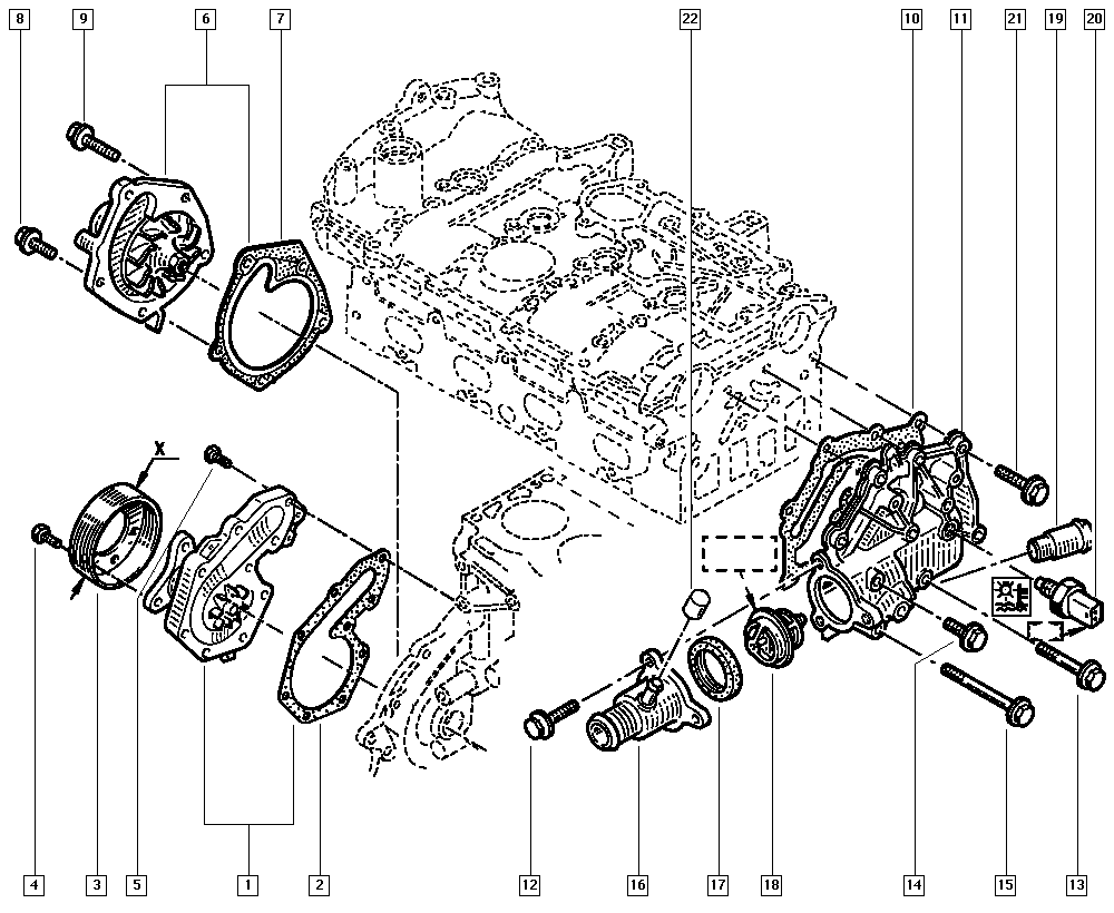 Opel 7701479043 - Ūdenssūknis adetalas.lv