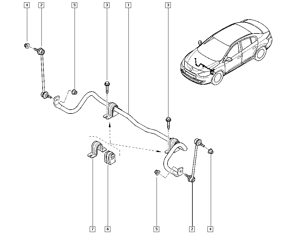 RENAULT 54 61 821 98R - Stiepnis / Atsaite, Stabilizators adetalas.lv