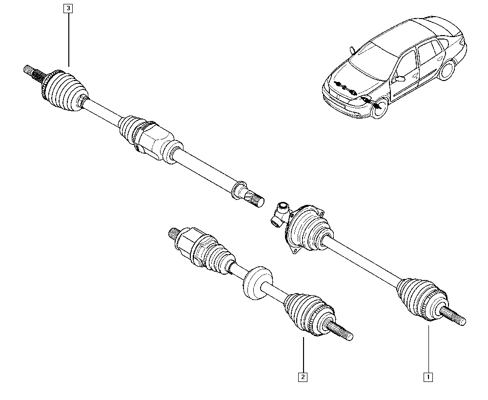 RENAULT 391004165R - Piedziņas vārpsta adetalas.lv