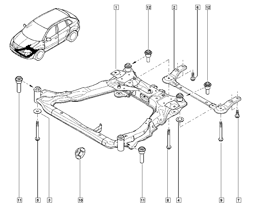 NISSAN 54400-JY20A - Piekare, Šķērssvira adetalas.lv